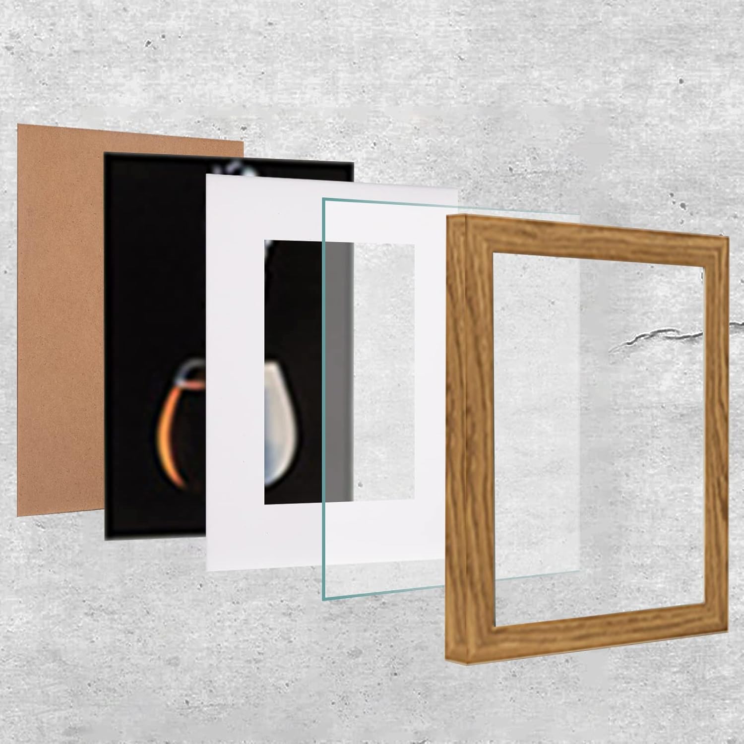 MUZILIFE COLLAGE FOTOSRECHT mit Mount für 11 Fotos, moderne, häusliche / familienbildende Bildwand, 8 Stück, 13 x 18 cm + 3 Stück 20 x 25 cm – Bild 5