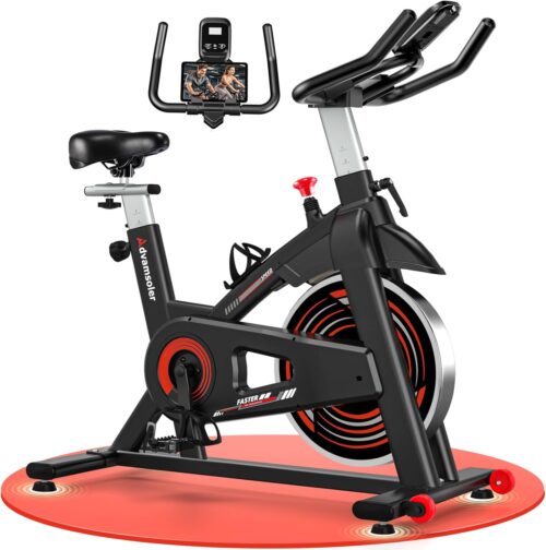 Advamsoler Heimtrainer Fahrrad, Ergometer Hometrainer Fahrrad MIT LCD-Monitor & Tablet-Halter, Leises Inoor Spinning Bike für Cardio-Training Zu Haus
