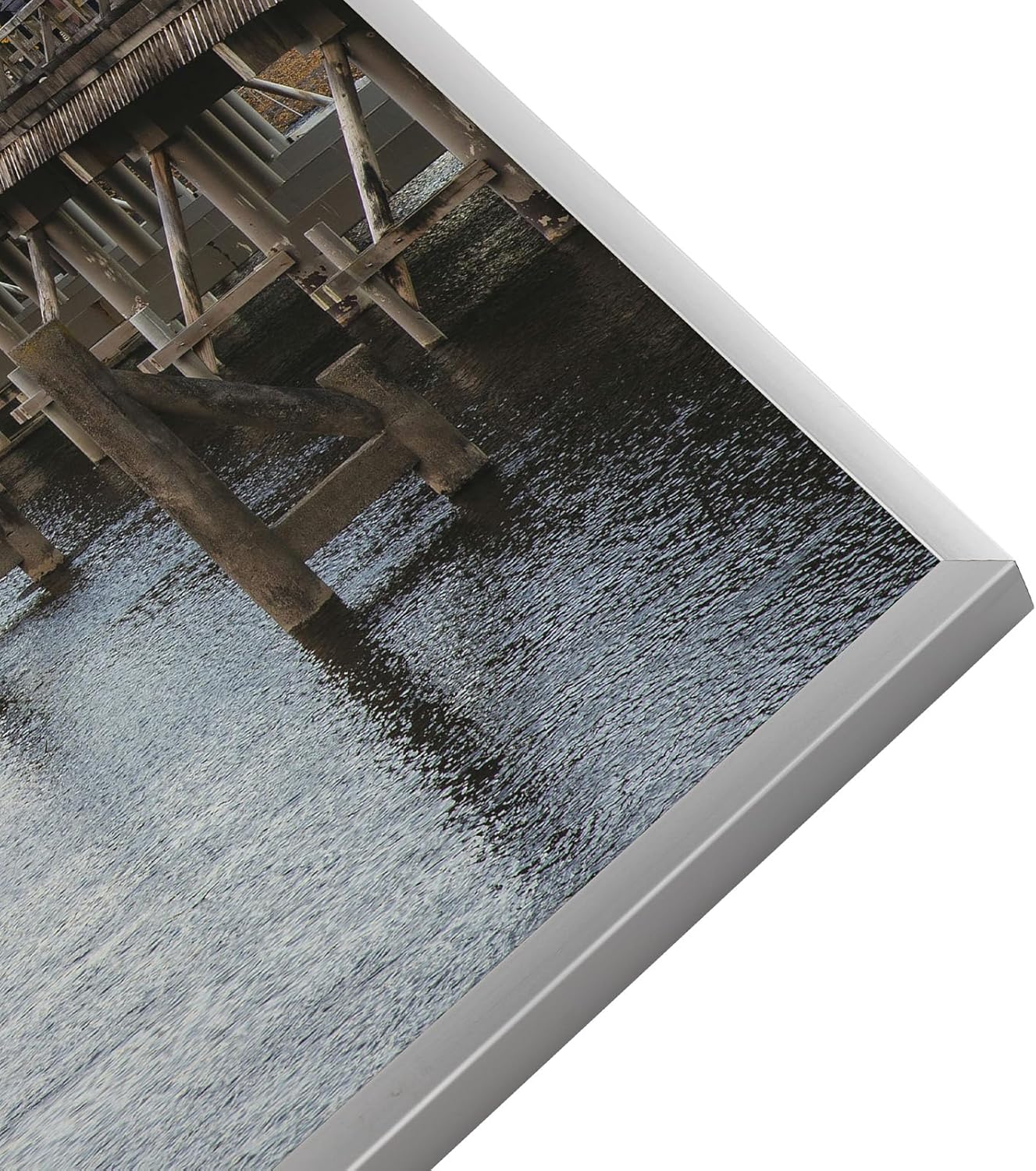 Frametory, 18 x 24 Zoll Aluminium Metall Wandmontage Rahmen für Drucke und Bilder mit echtem Glas (Silber, 4 Packung) – Bild 4