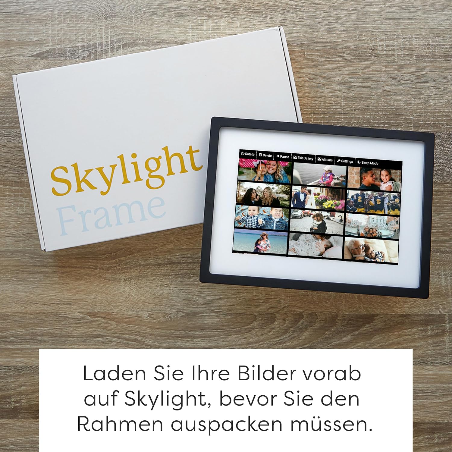 Skylight Frame - WLAN Digital Billder Frame, 10 -Zoll -Touchscreen, sofort per E -Mail oder App Fotos senden, Cloud Storage - Tolles Geschenk – Bild 4